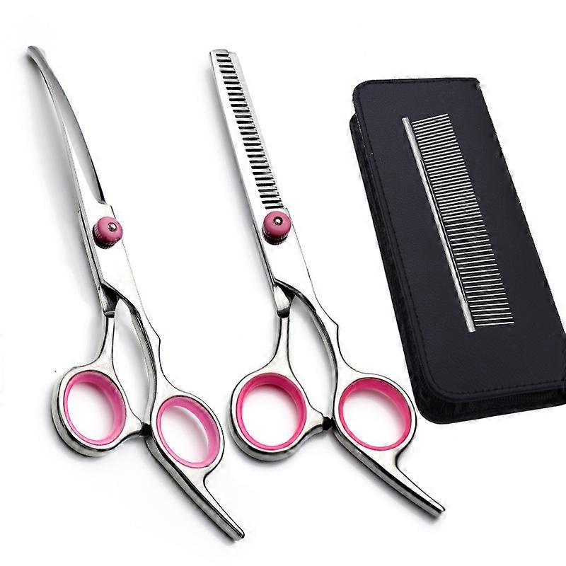 Dog Grooming Scissors Kit Professional Safety Thinning Shears Comb