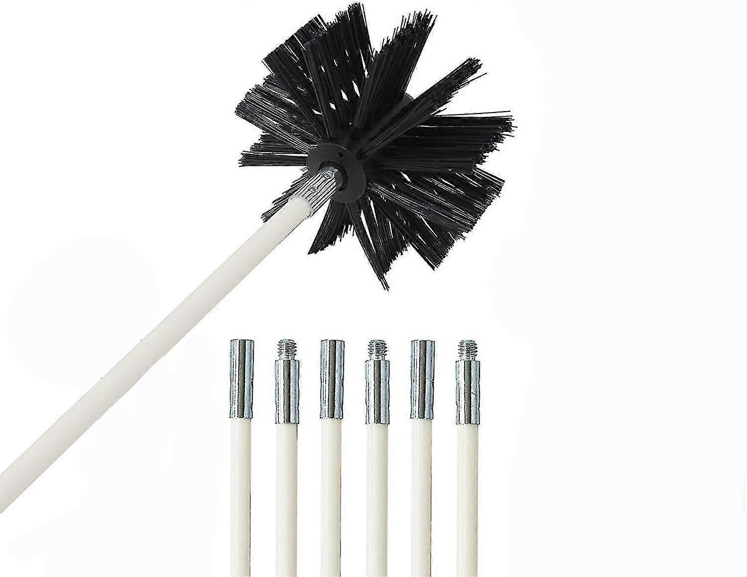 Flexible Dryer Vent Cleaning Kit, Lint Remover, Extends Up To 12 Feet, Synthetic Brush Head, Use With Or Without A Power Drill