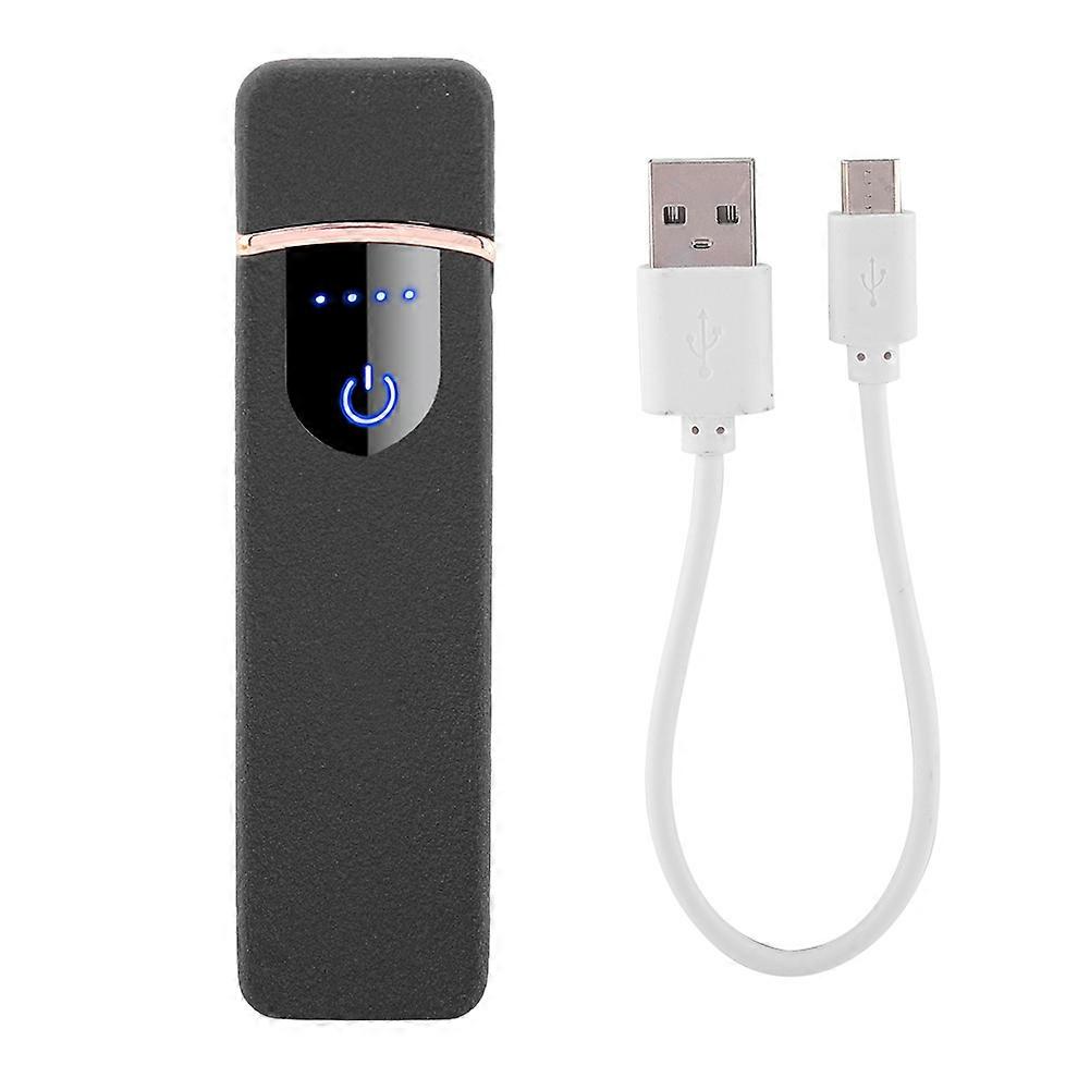 Elektrischer USB wiederaufladbarer Zigarettenanzünder Touch Induktion Leichtes Feuerzeug (Mattschwarz)