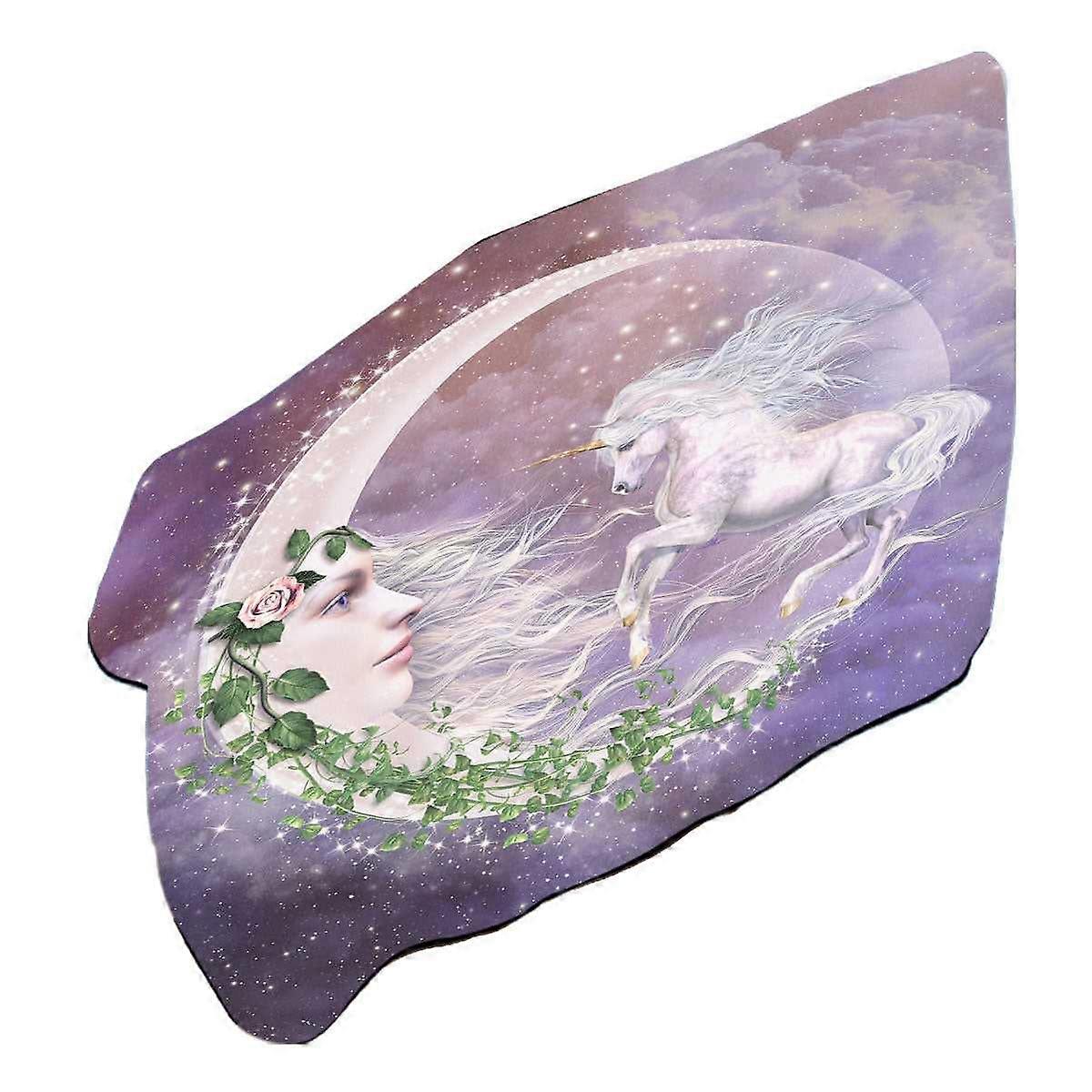 Moonicorn Fantasy Art the Moon and Unicorn Microfiber Beach Towel