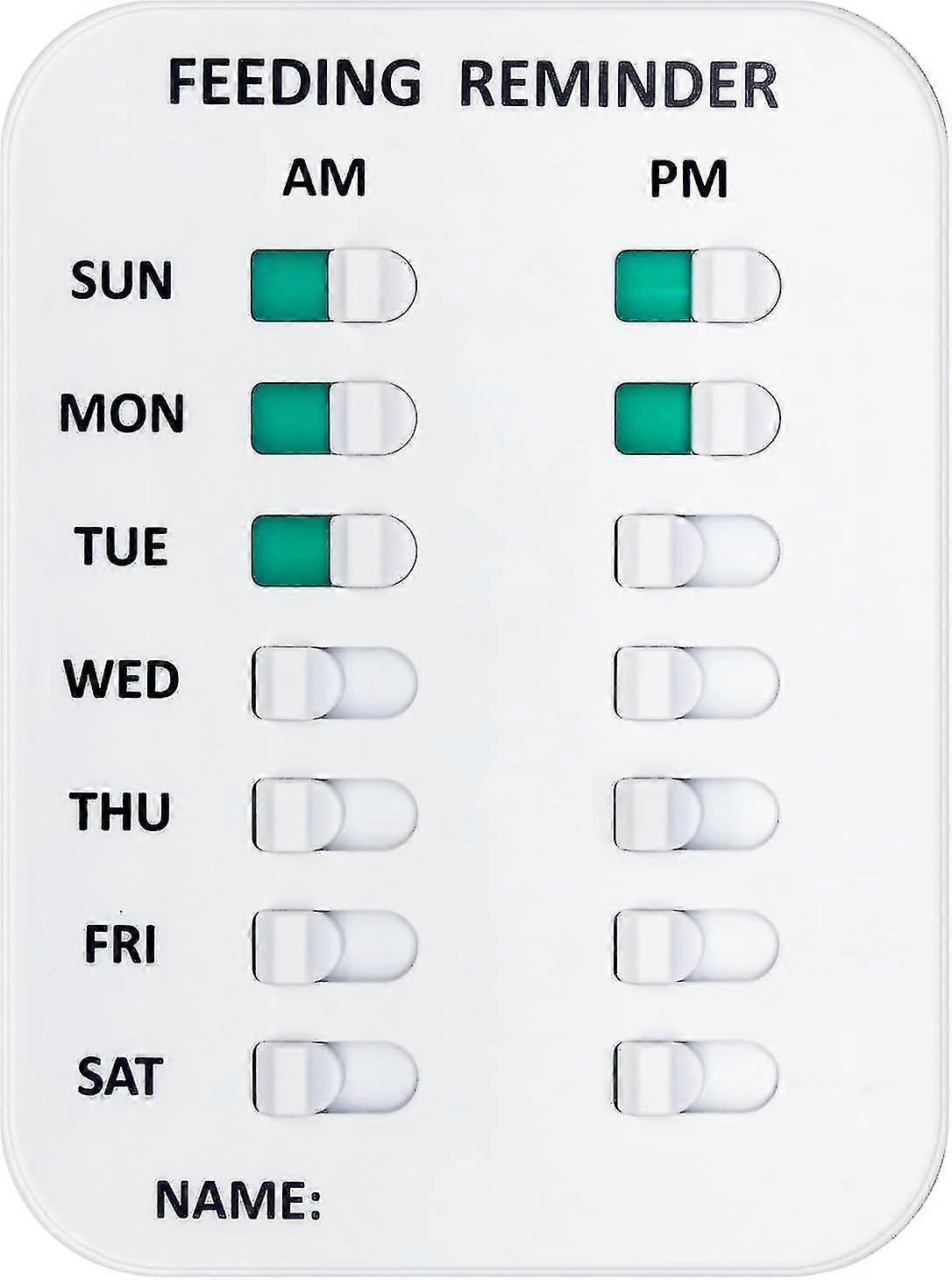 تذكير تغذية ، علامة ملصق التذكير المغناطيسي ، مخطط المؤشر اليومي صباحا / مساء لإطعام حيواناتك الأليفة ، مغناطيس الثلاجة تذكير تغذية القطط - WEI KE