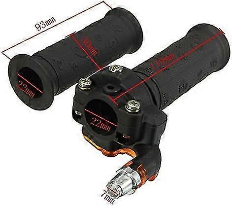 Manopole Acceleratore 7/8 Twist In Gomma Con Morsetti - Per Pit Bike, ATV 50-250cc