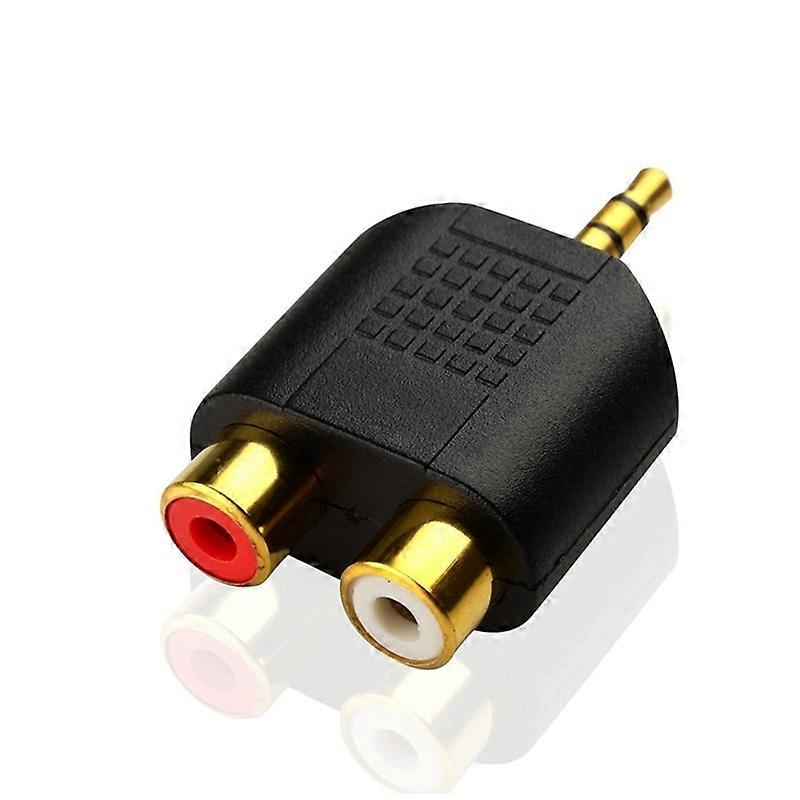 3.5mm Stereo Plug to 2RCA(Red+White) Female Connector Adapter Accessories