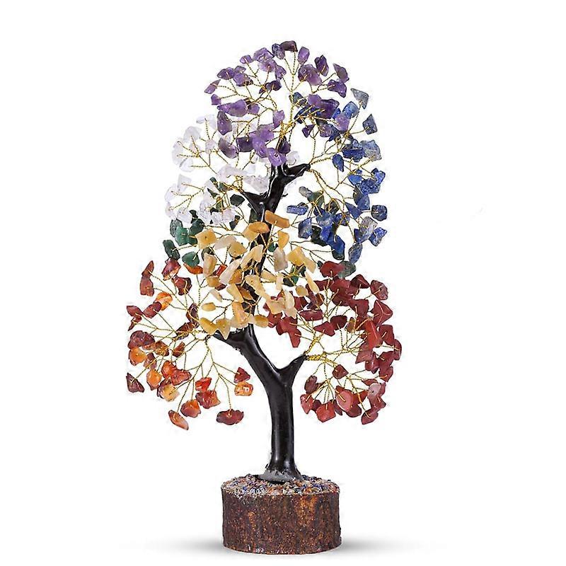 Chakra cristal arbre de vie, Décoration de chambre ou Accessoires de décoration intérieure, Cristaux de pendaison de crémaillère de maison Cadeaux Nouvelle maison, Bientôt de rétablissement, Cristaux de guérison, Argent Tr