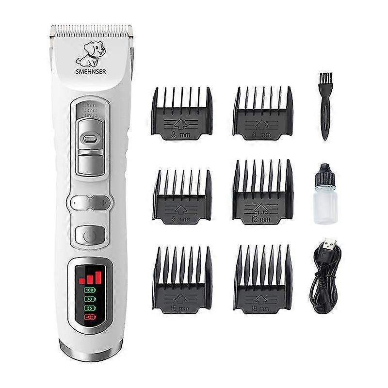 Professional Dog Clipper With Lcd Display,cordless Dog Cat Clipper, Detachable Ceramic Blade 4h Use