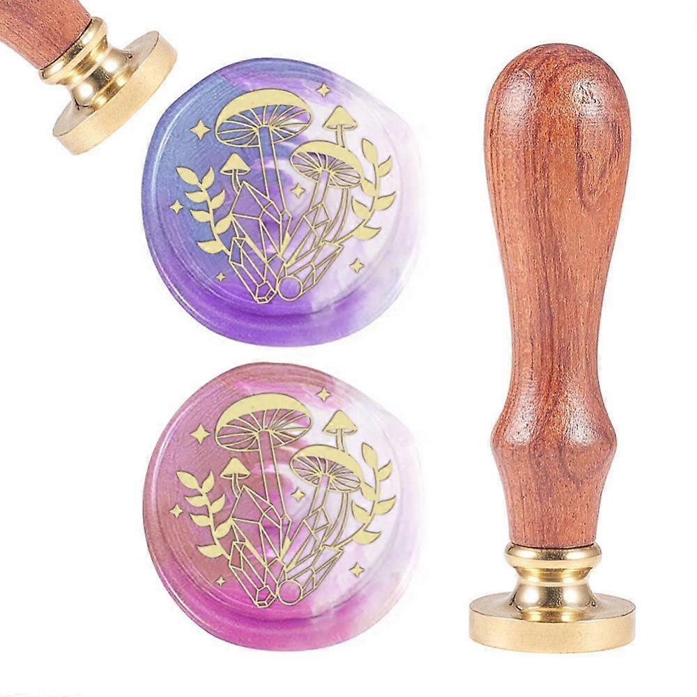 Plant Pattern Wax Seal Stamp With Removable Vintage Retro Brass Head