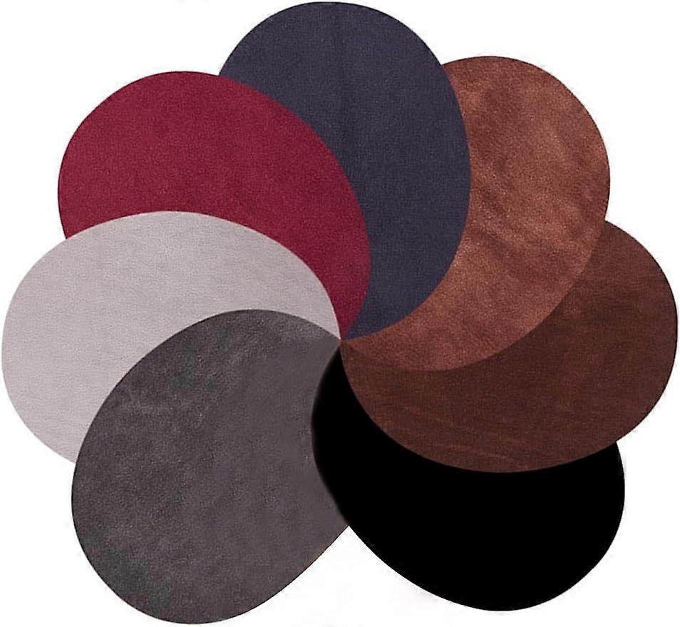 14pcs Elbow Patches 7 Colors Iron On Patches Oval Elbow Suede Fabric Appliques Cloth Sew On Knee Patches Repair Patches