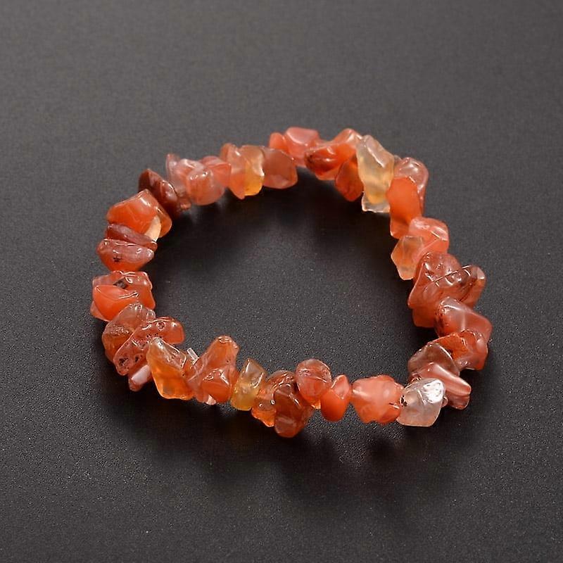 30pc Chips Natural Carnelian Beaded Stretch Bracelets 1-3/4 inch(4.5cm)