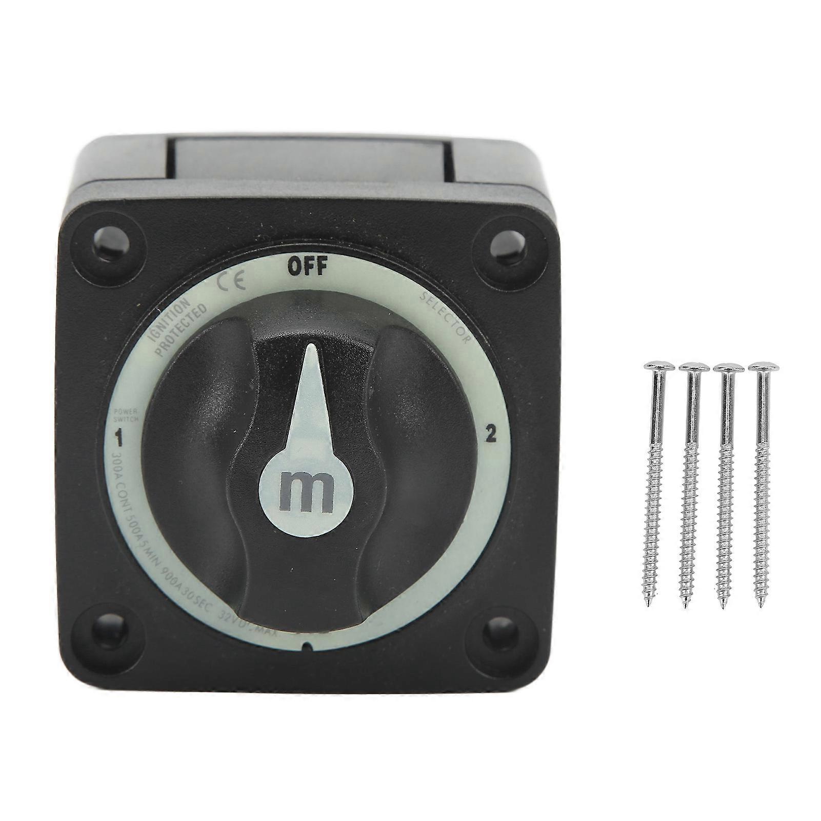 Marine Battery Selector Switch 4 Position Isolator Power Circuit Cut Off Switch for Boat RV