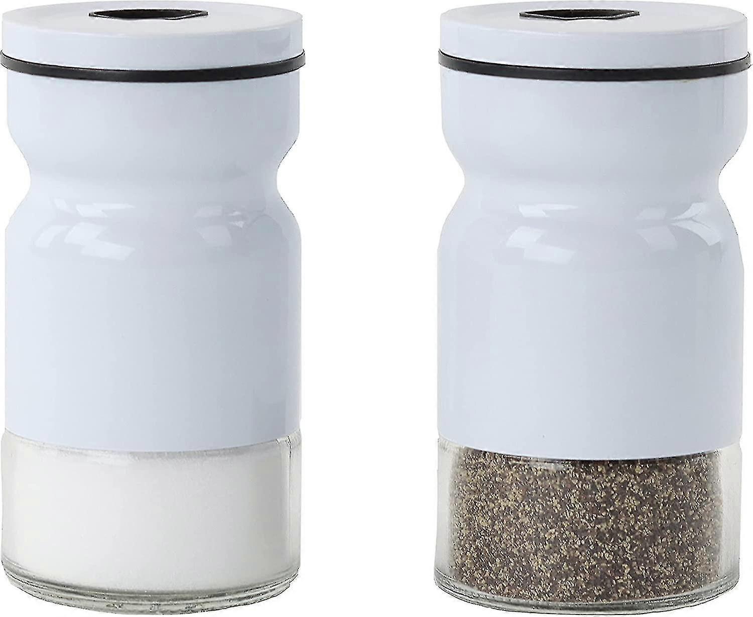 Salz und Shaker aus Glas Metall - 2er-Set