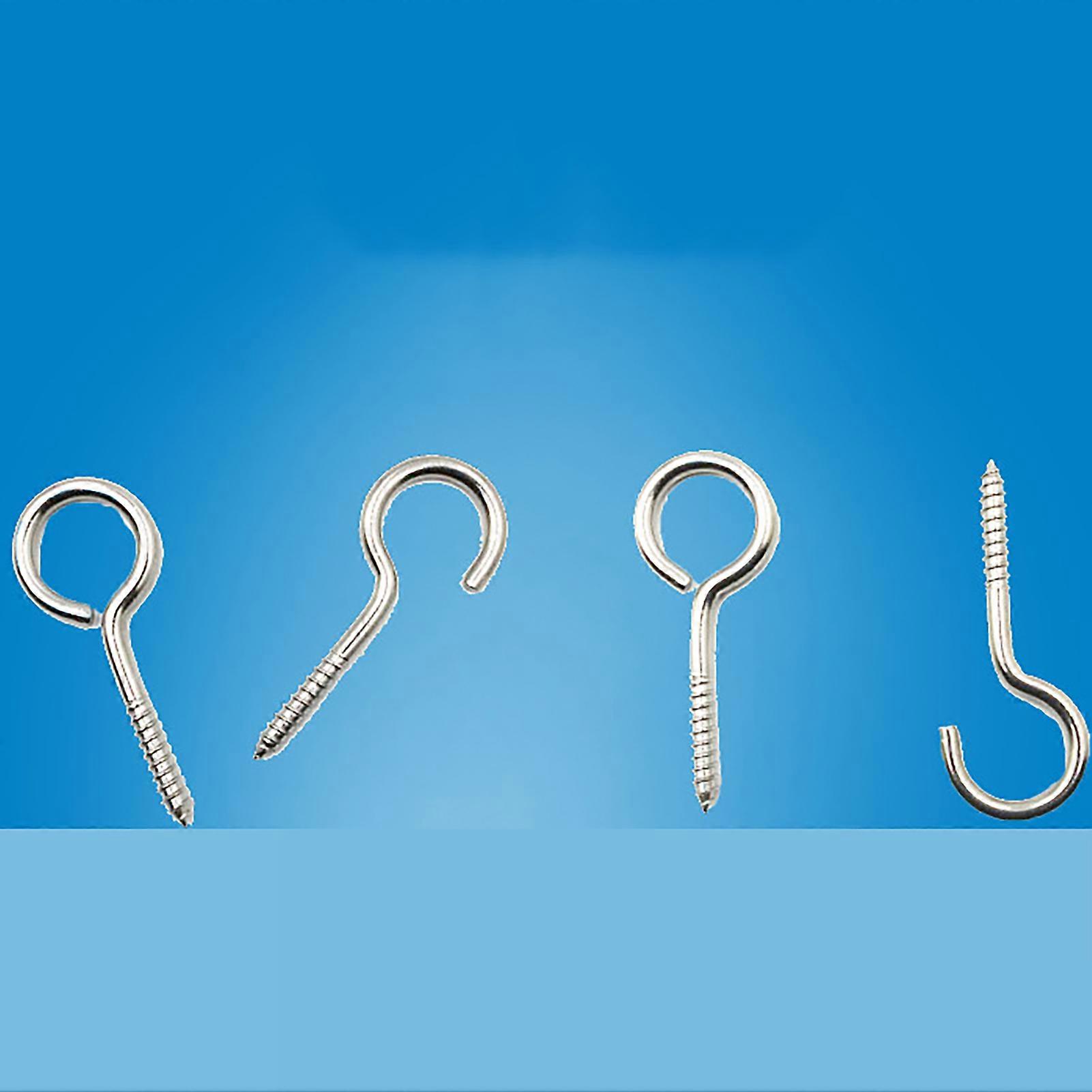 Stainless Steel Anti-rust Eye Screw Clear Threads Durable Eye Screw for Securing Cables Wires Hanging Lights