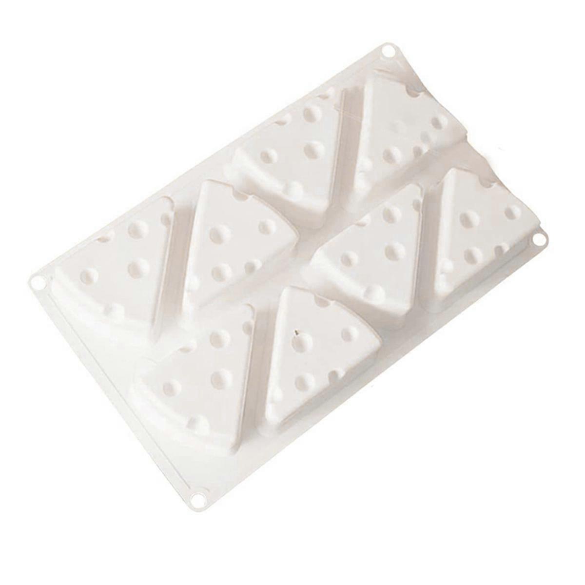2 Pieces of Cheese Shaped Silicone Molds 8 Cavity Shaped Cake Molds Silicone Non-Stick Silicone Bak