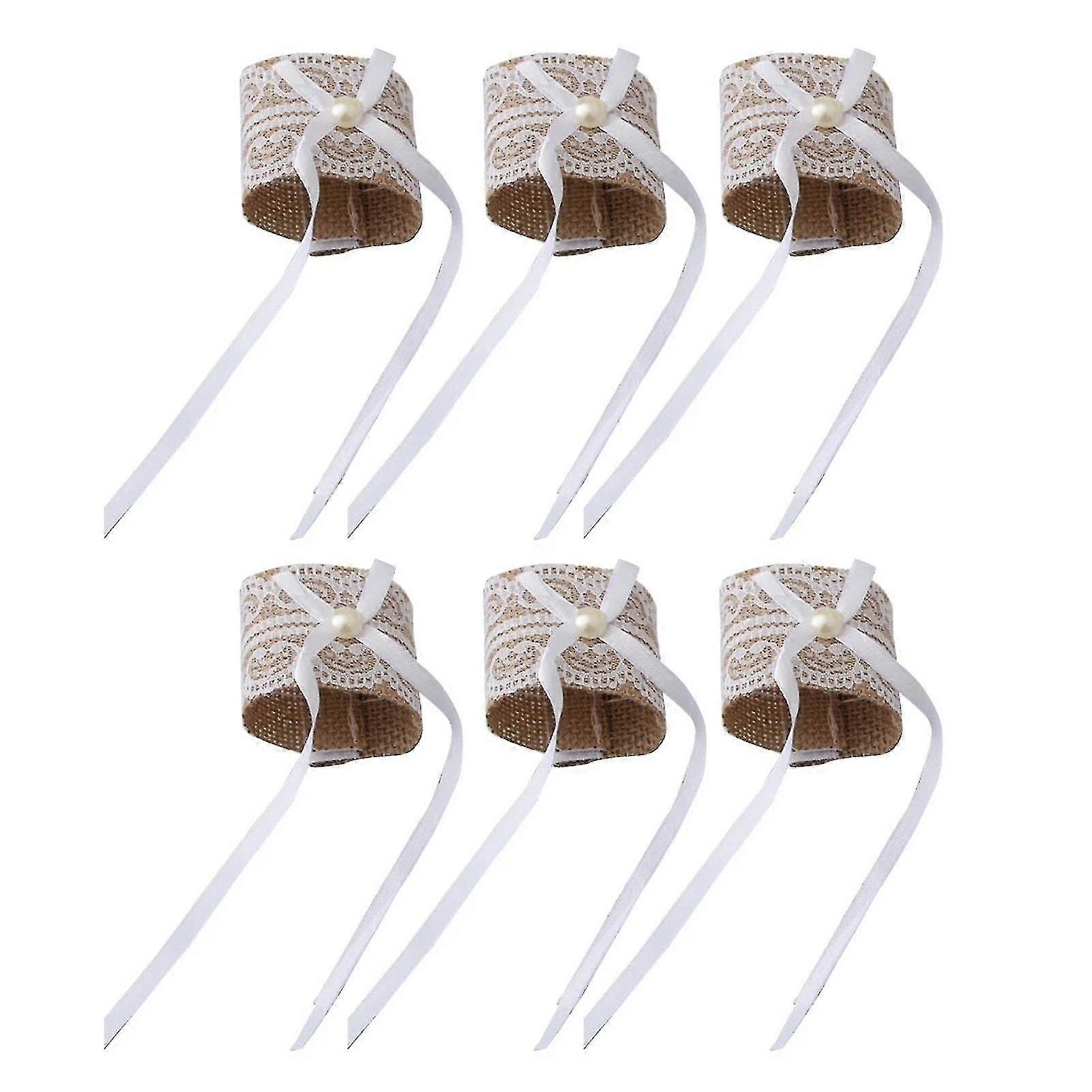 6pcs Useful Napkin Holder Exquisite Lace Napkin Buckle