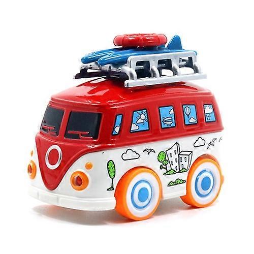 Children Alloy Simulation Bus Cartoon Bus Model Toy