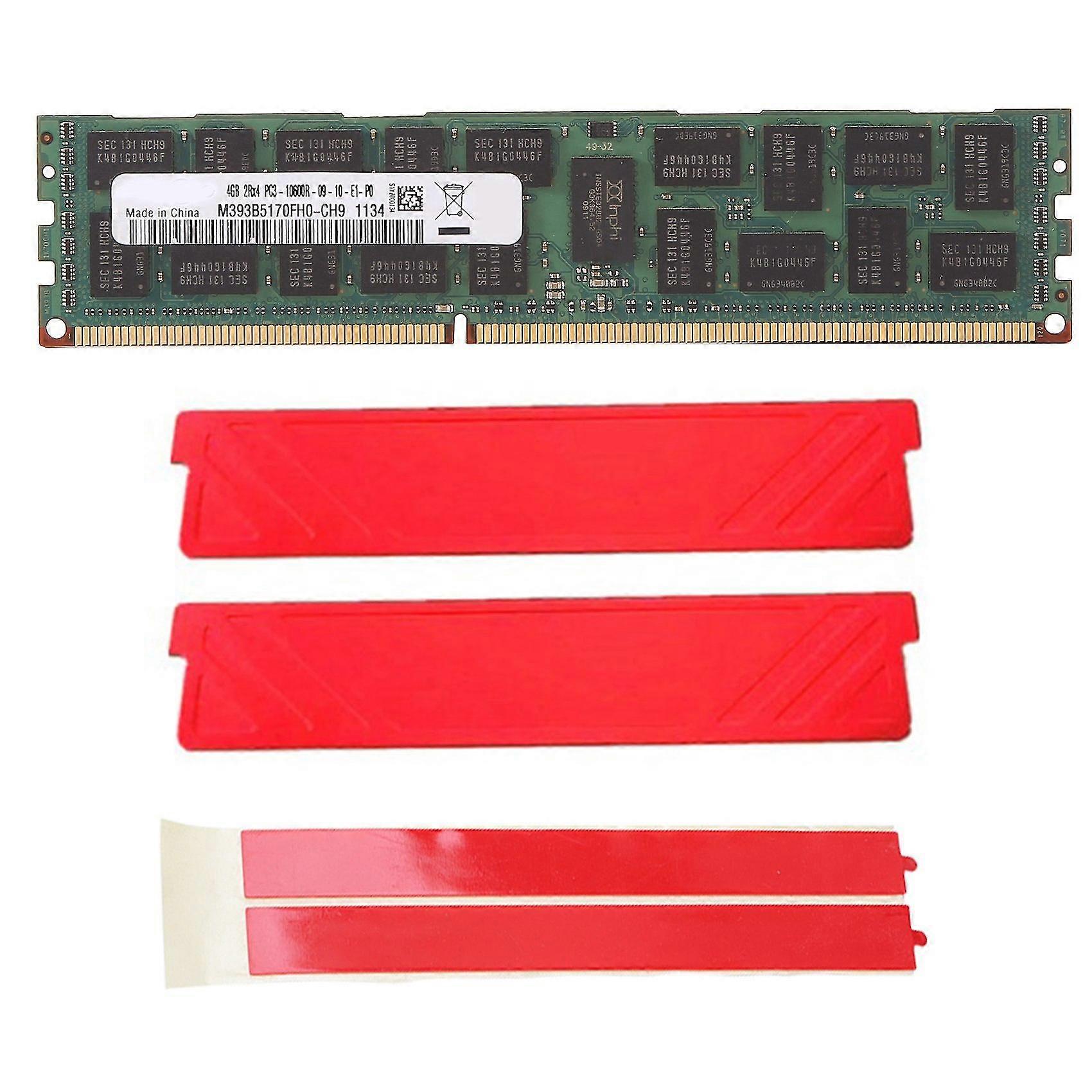 4gb Ddr3 1333mhz Recc Ram Memory+cooling Vest Pc3l-10600r 240pin 2rx4 1.5v Reg Ecc Memory Ram For X