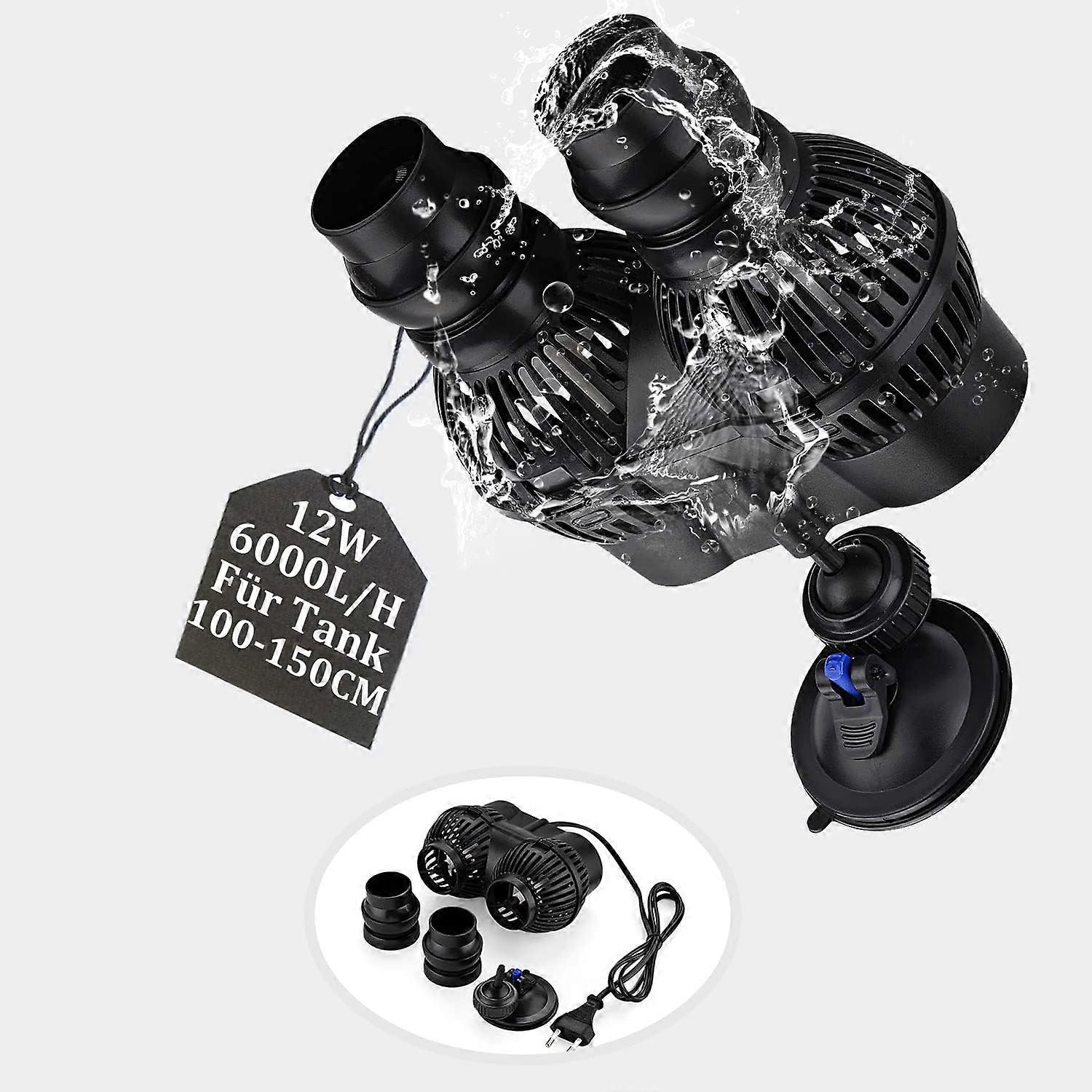 Wavemaker Aquarium Wave Pump 6000L/H 12Watt JVP-201A Circulating Circulatin