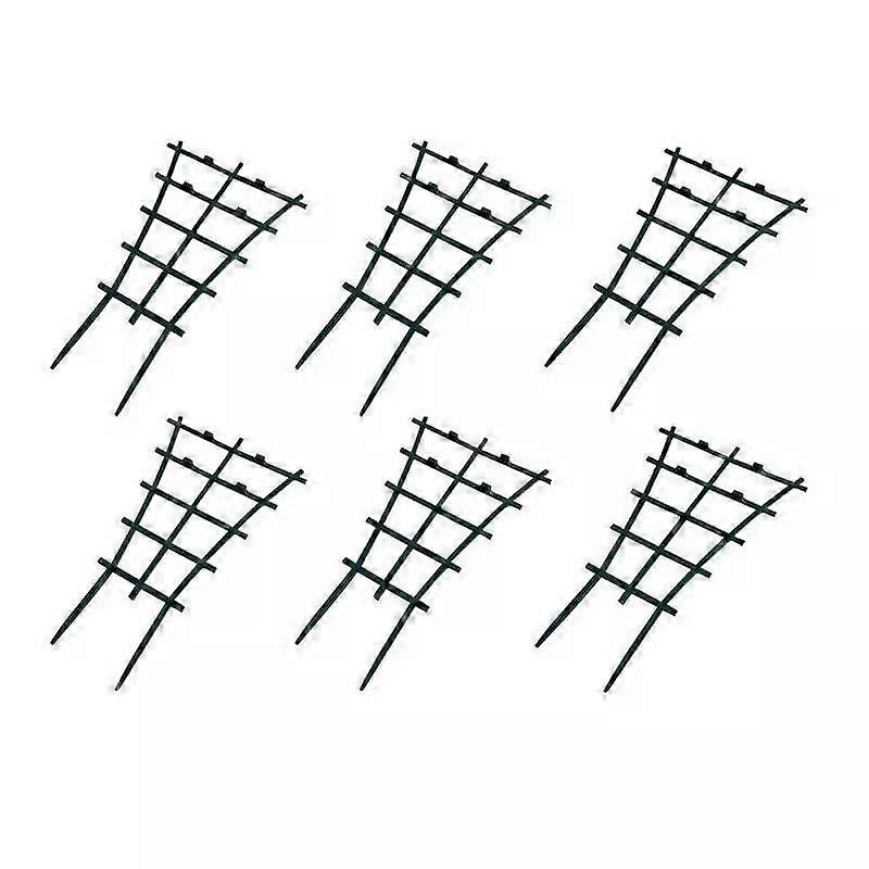 6 Pack Sturdy Plastic Potted Climbing Trellis Stacked