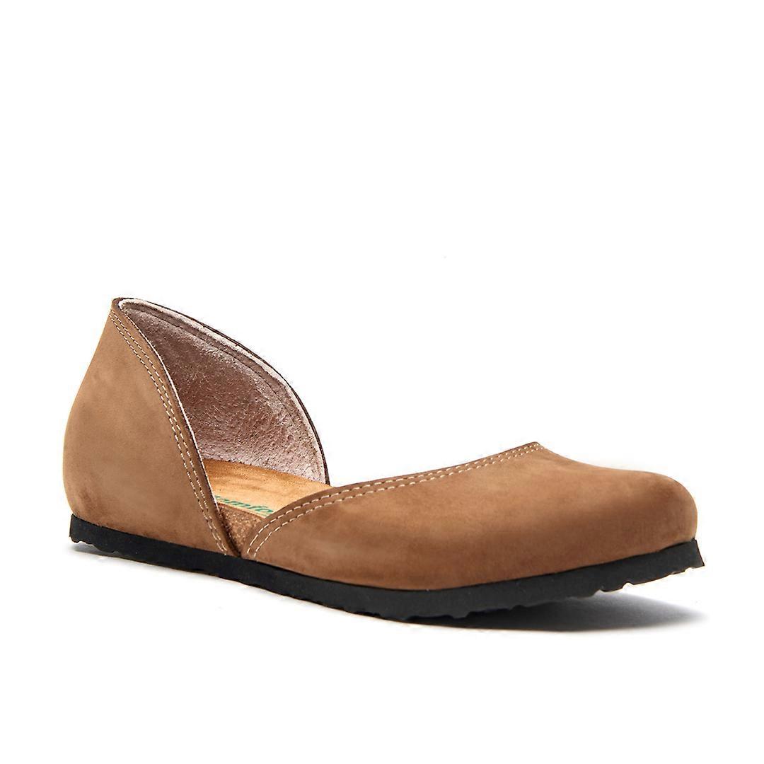 Leather Flats With Comfortable Cork Footbed