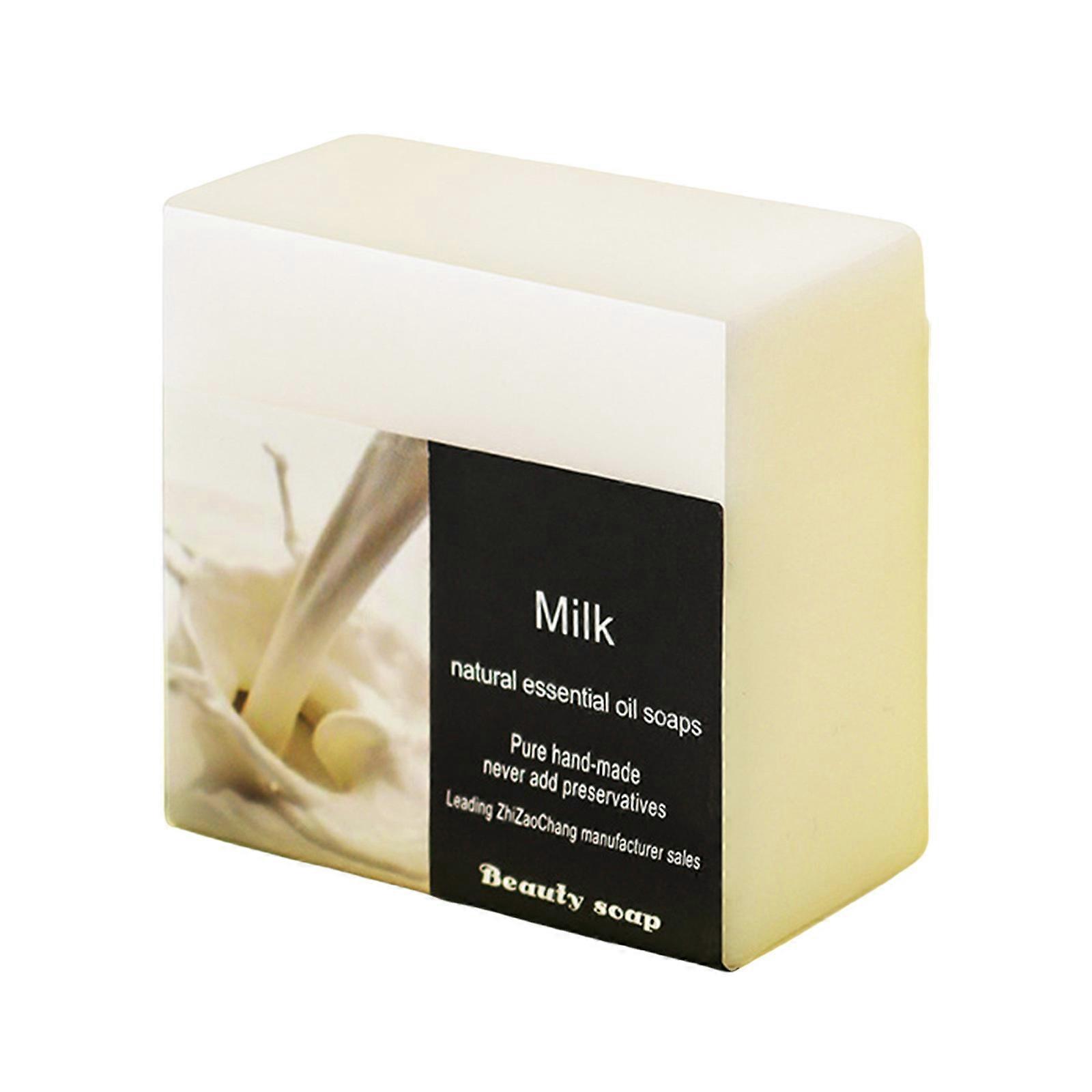 Soap Milk Essential Oil Hand Made Soap Bar For Face Body Dark Spots Remover Deeping Cleansing Natural Hand Made Soap Gentle For All Types For Men Wome