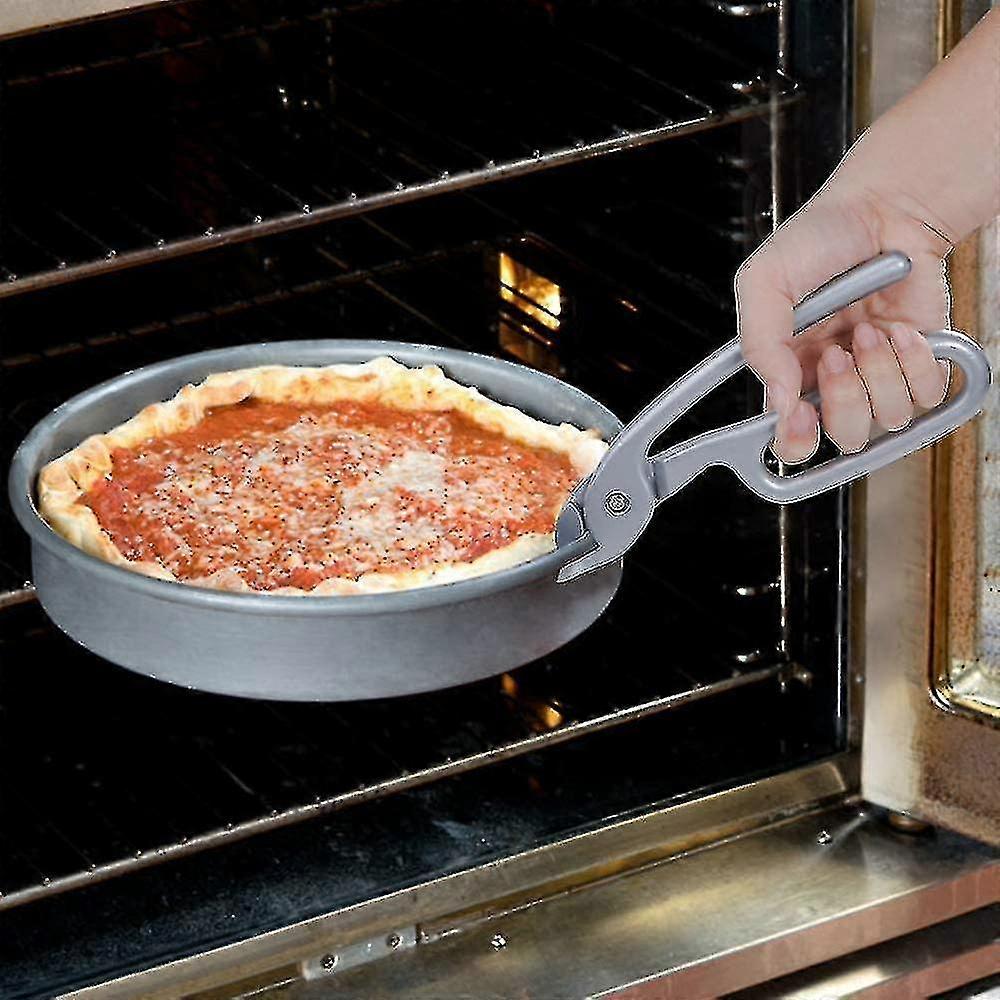 Pizza Pan Gripper For Deep Pizza Pans,heavy Duty Cast Aluminum Pan Tongs,great For Pulling Hot Pizza Pan Out Of The Microwave,oven