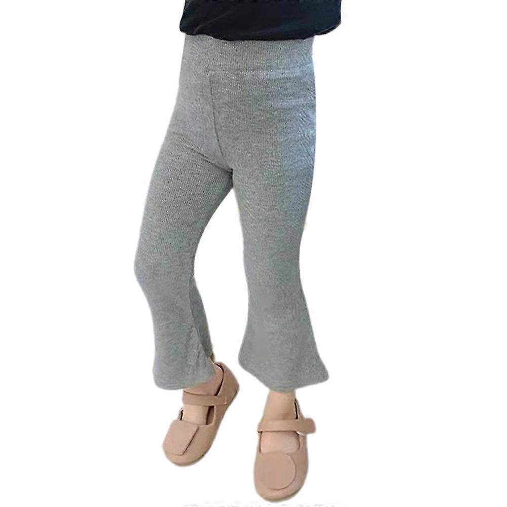 Kid Girl Bottom Pants Stretchy Flared Long Trousers