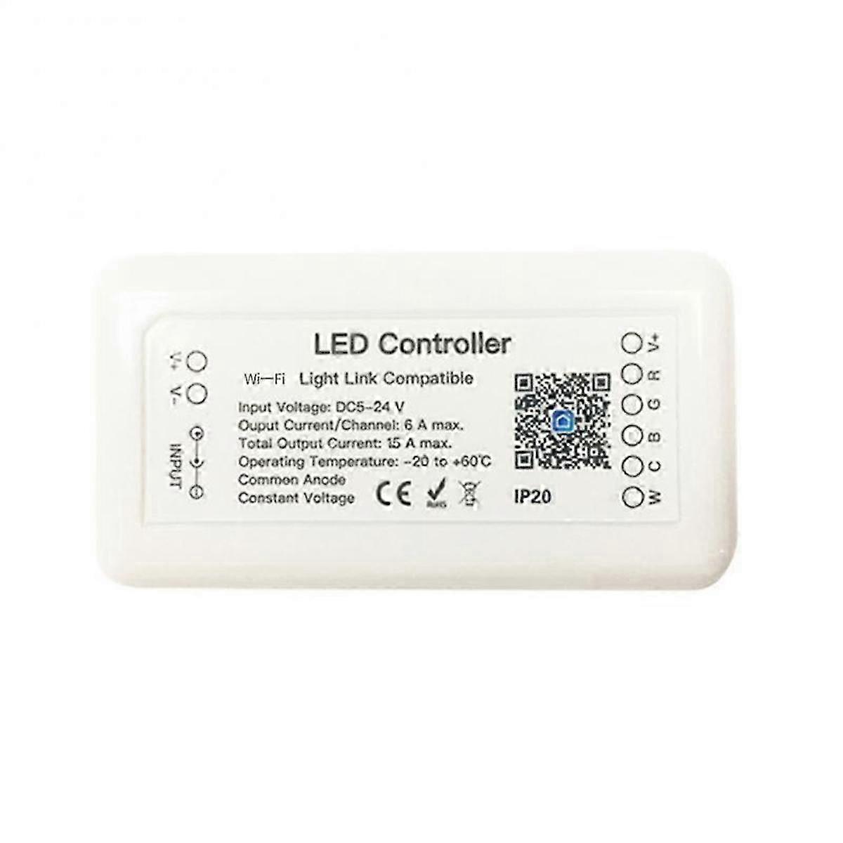 15A Tuya Smart WIFI/Zigbee RGB+CCT LED Lights Strip Controller 6 Pin Smart Life APP Control Work wi