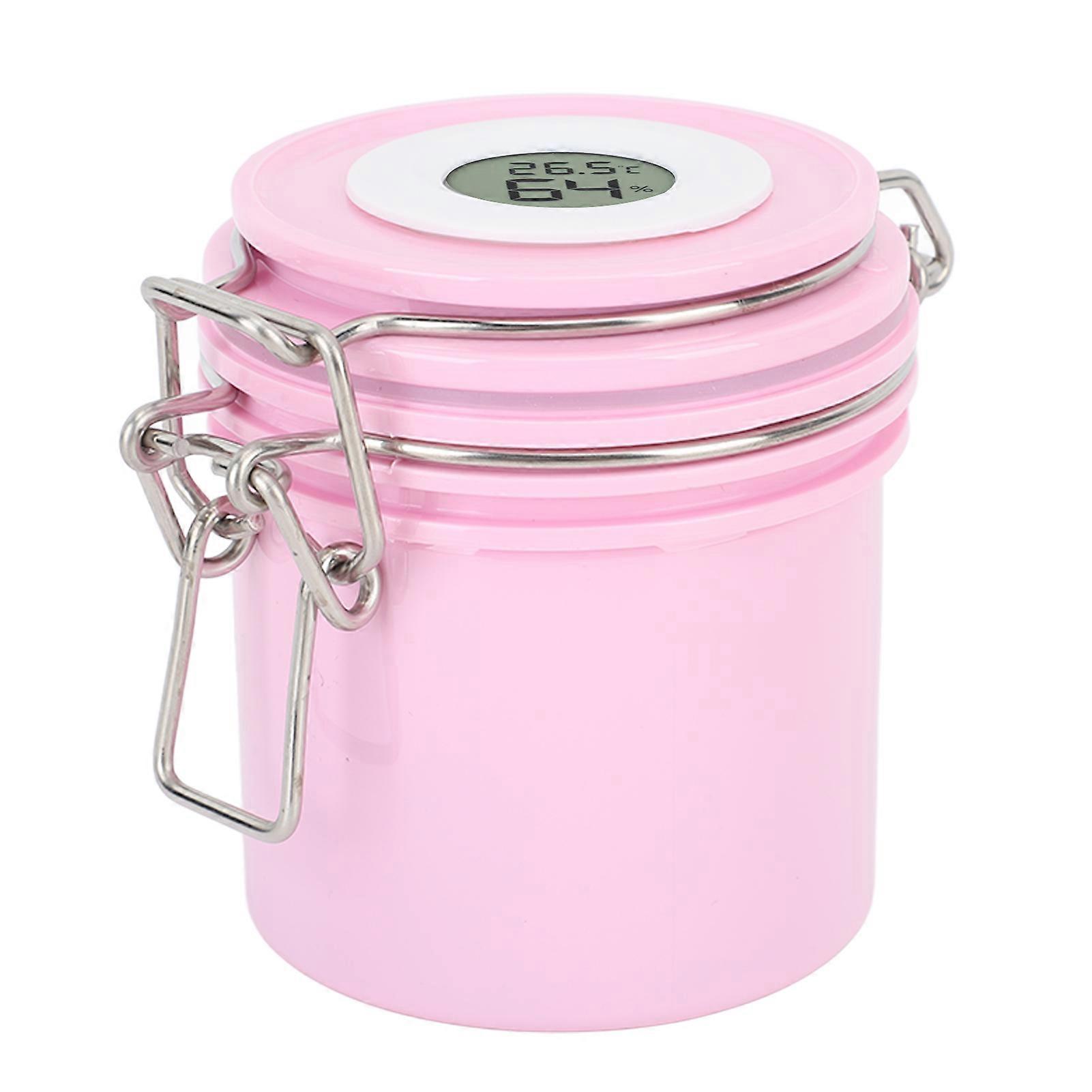 200ml Eyelash Glue Storage Tank with Screen Display Sealed Jar Activated Carbon Container for Lash Extension Grafting Eyelash Pink