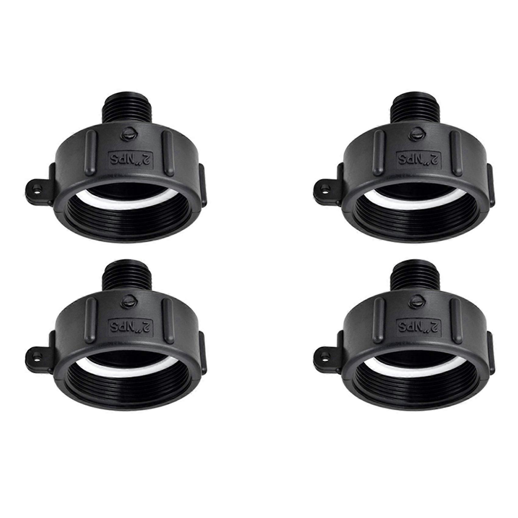4Pcs IBC Tote Adapter 275 330 IBC Adapter Fine Thread 2Inch NPS Water Tank Garden Hose Adapter Conn