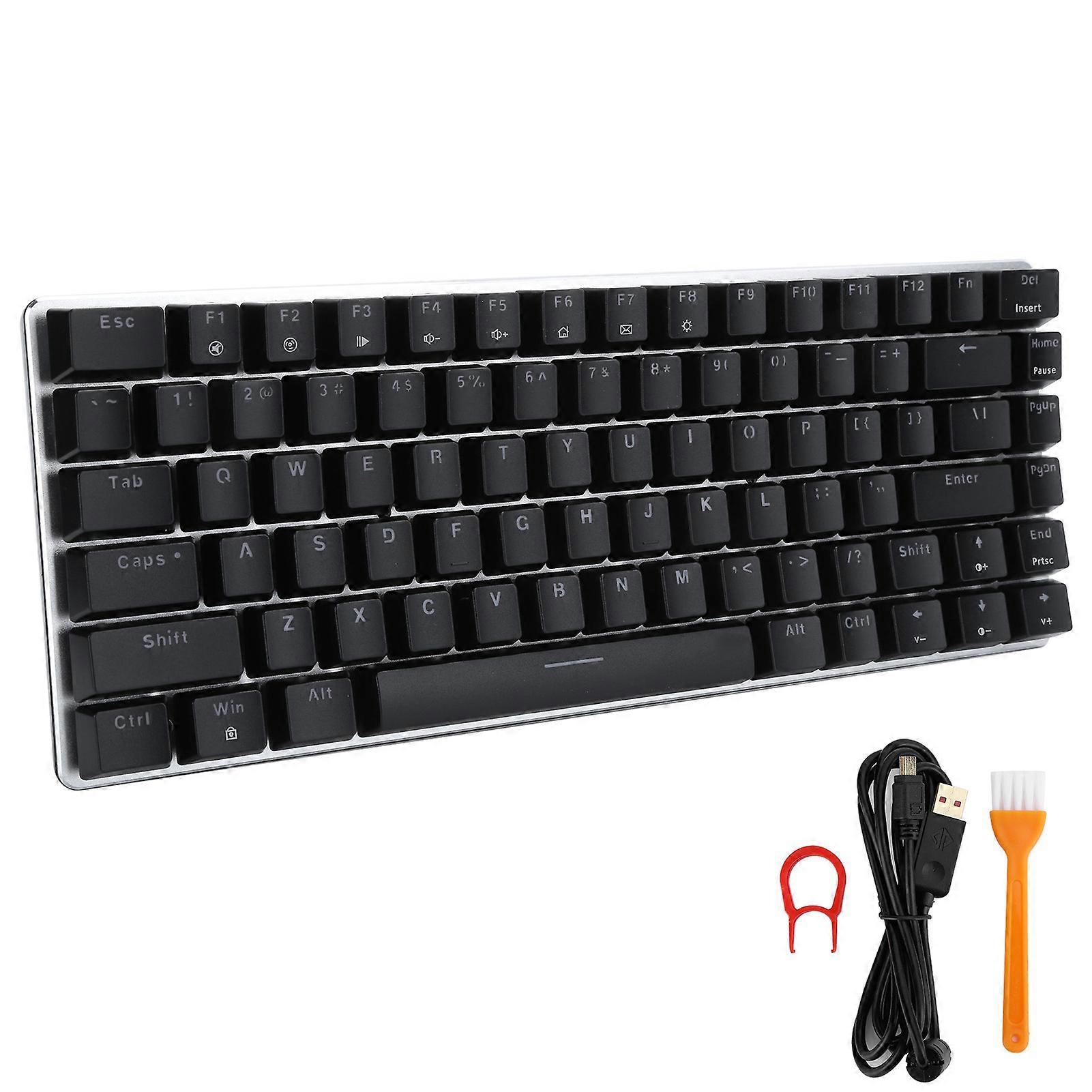 Ajazz Mechanical Keyboard 82 Key Gamer PC Laptop Computer USB Gaming Equipment AK33Blue Switch Black Keyboard White Light