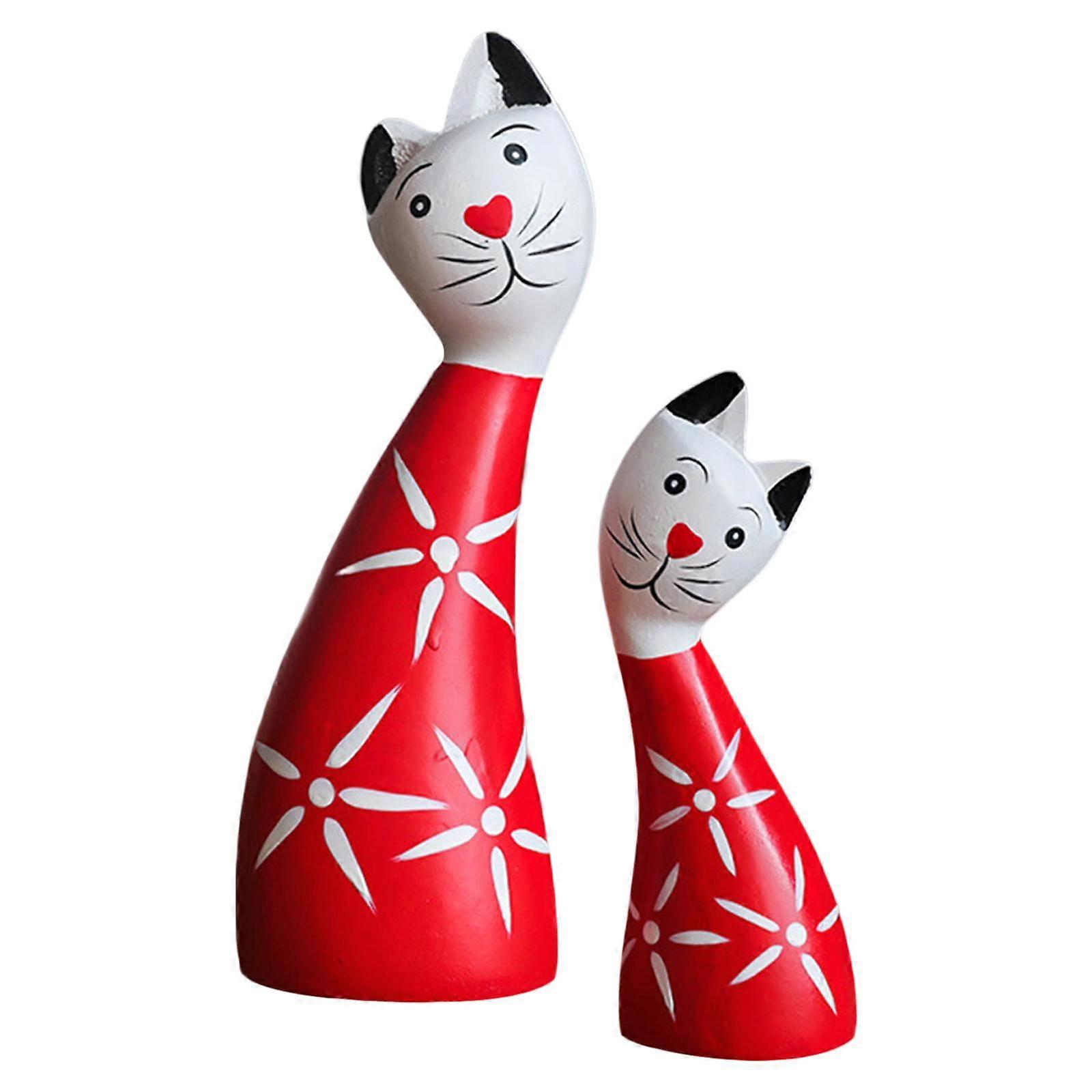 Cat Statue Gifts Desktop Figurine Cat Sculpture for Entryway House Bookshelf