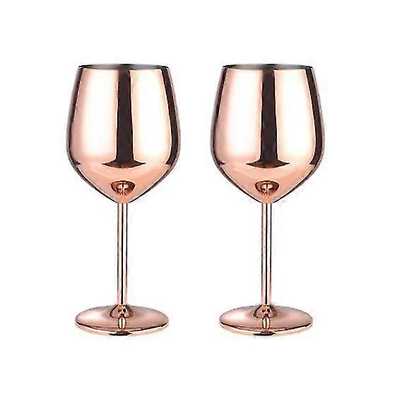Copper Finish Wine Glasses - Set Of 2