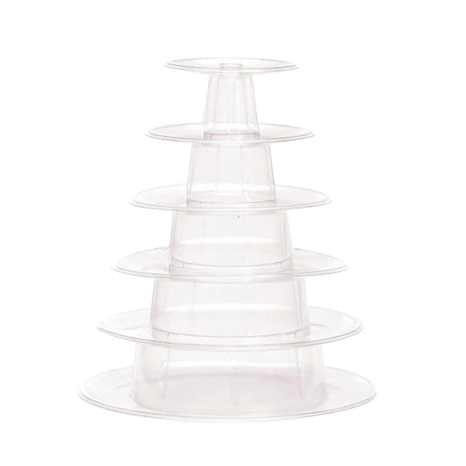 Christmas Macaron Cake Display Stand 6-layer Round Plastic Cake Tower  Stand