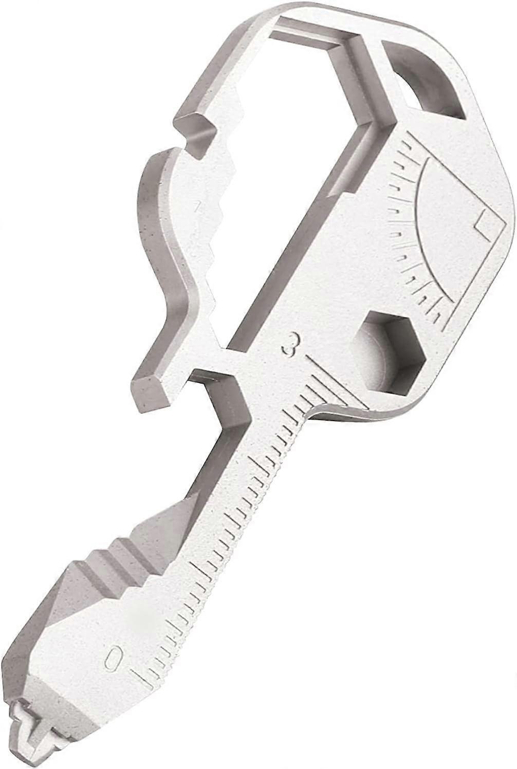 24 in 1 Multifunction Tool Key Tool, Portable Stainless Steel Key Shaped Pocket Tool with Bottle Opener Keychain Outdoor Survival Key Universal Tool f