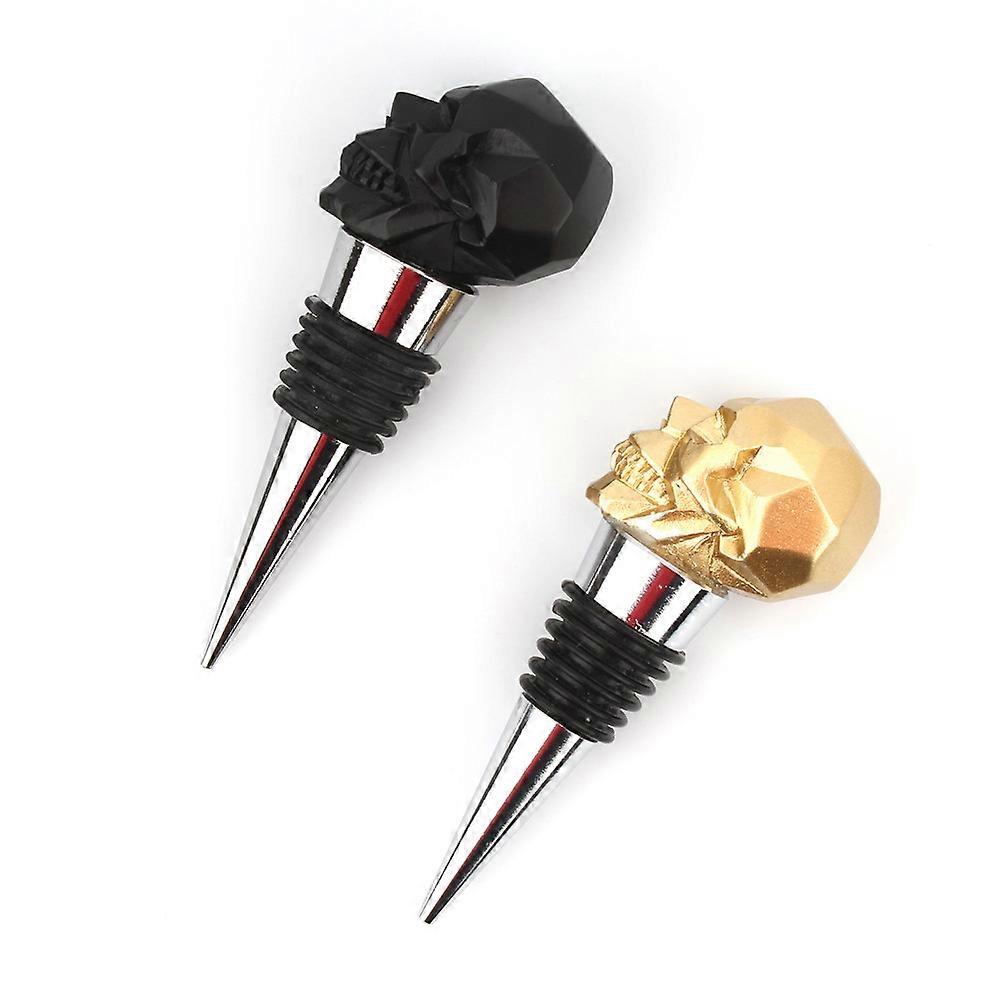 2-pack Cork, Wine stopper, SkullWine Stopper Bottle Stopper Gift for Halloween Decor, Christmas, Skull wine stopper can be inverted retro Halloween re