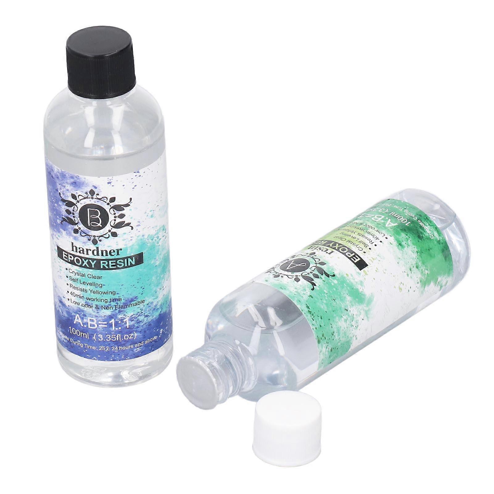 Crystal Clear Epoxy Resin Coating Kit 100ml - Transparent, Self-Defoaming, Environmentally Friendly