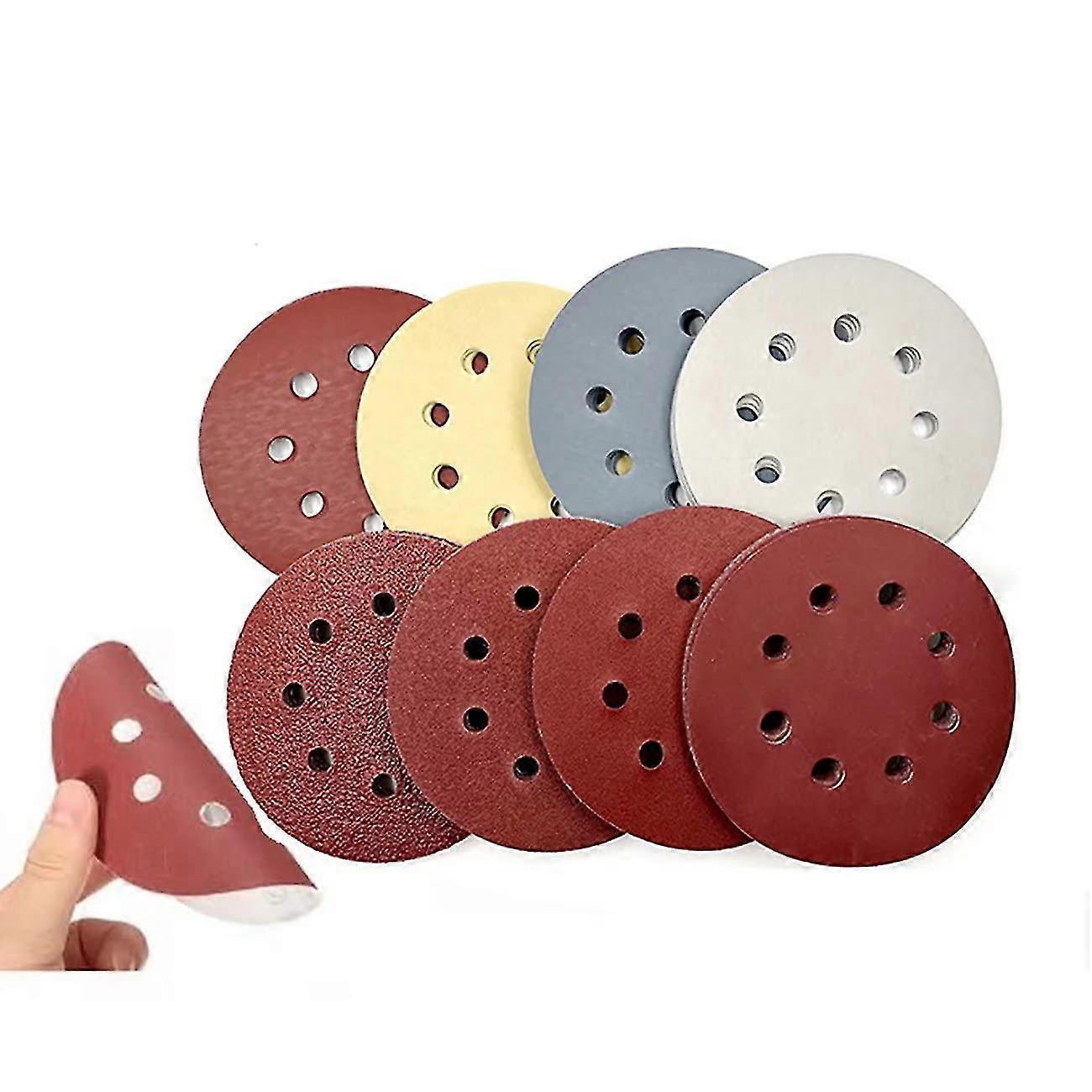 Sandpaper Sheets Set,   Hole Sandpaper, 10 Different Grades, Including 80/180/240/320/400/800/1000/1500/2000/3000 Grit,     For Random Orbital Sanding