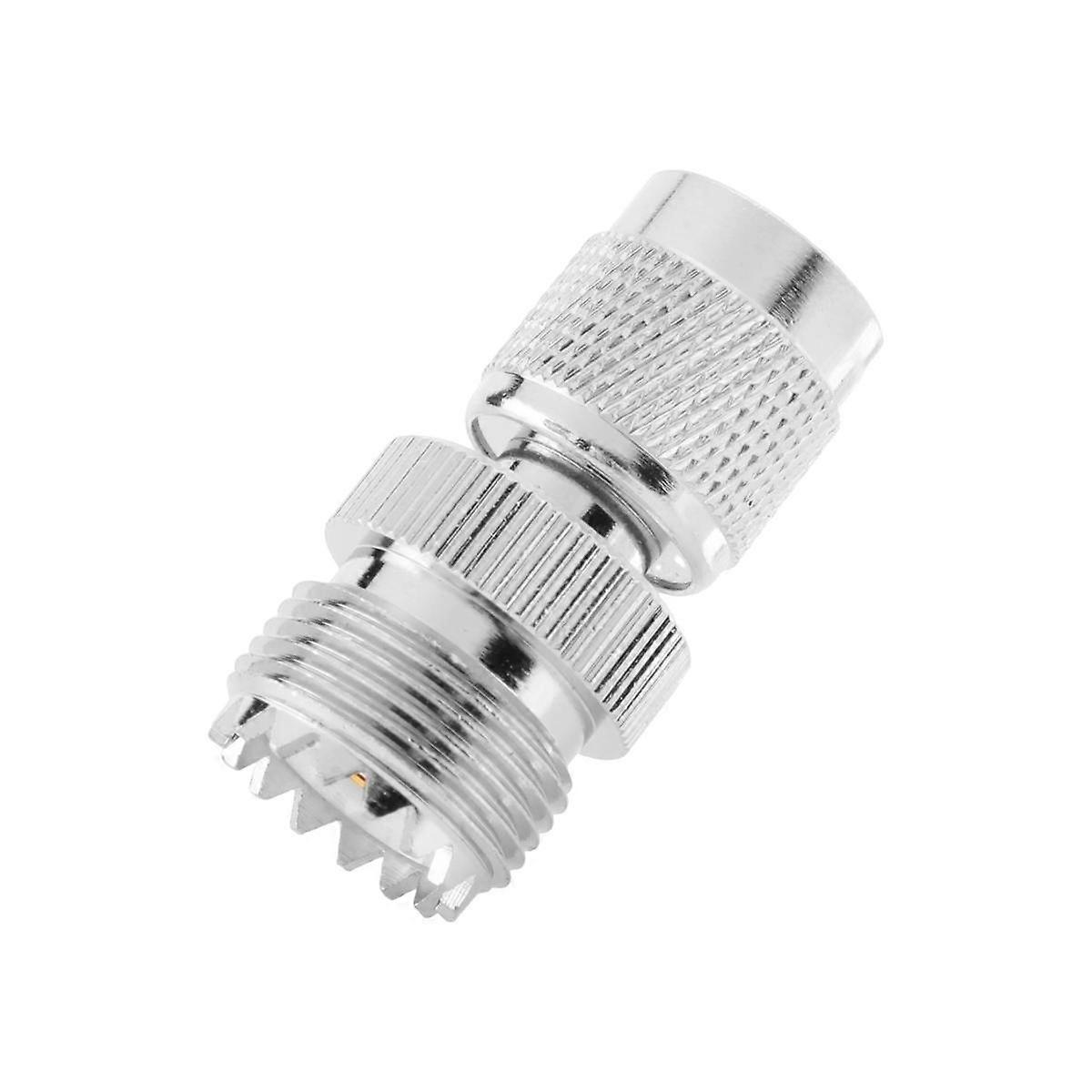 Stecker auf PL259 UHF-Buchse, silber