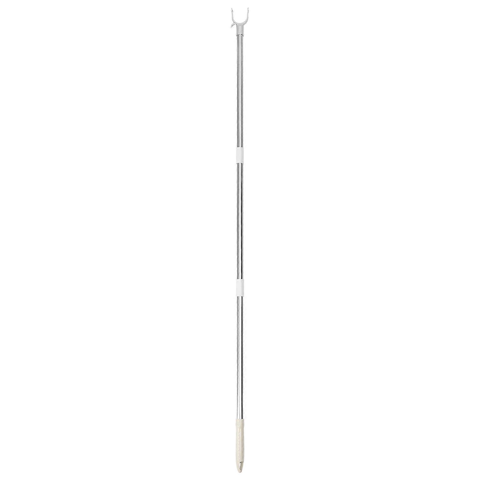 Persoana în vârstă costum telescoping stâlp îmbrăcăminte cârlig extinde ajunge la băț metal haine prop îmbrăcăminte stâlp îmbrăcăminte tijă
