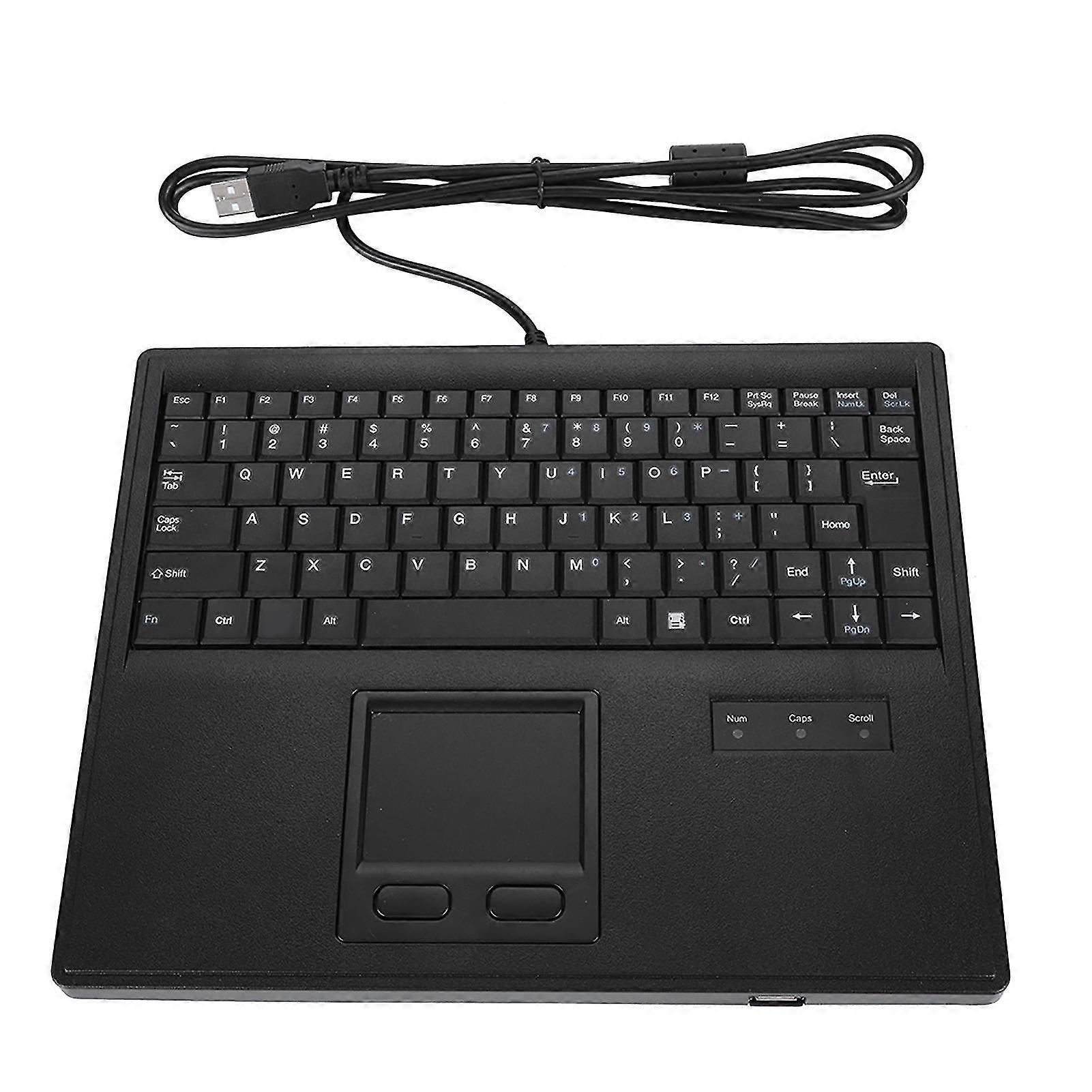 10in Wired Keyboard with Touchpad - Scissors Foot Keys for Precise Touch Control
