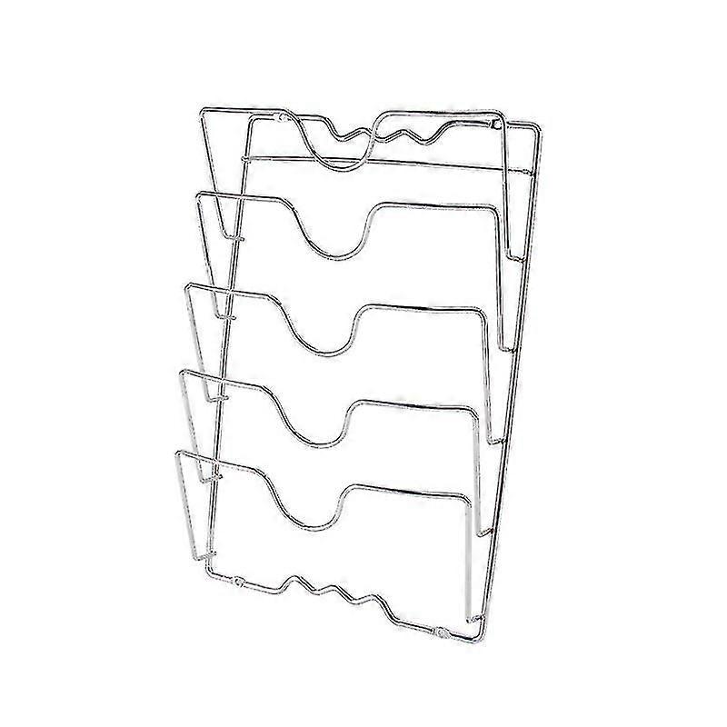 رف تخزين متعدد الطبقات من الفولاذ المقاوم للصدأ مثبت على الحائط ، رف غطاء وعاء ، رف مطبخ معدني - yujia-yujia