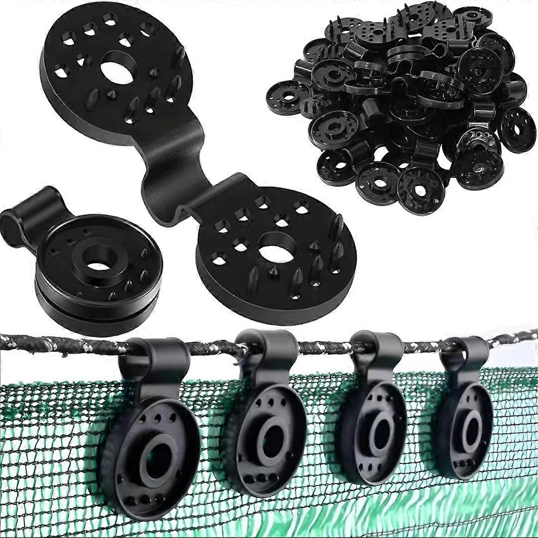 20 Pcs Shade Cloth Plastic Clips Round Plastic Black Clips