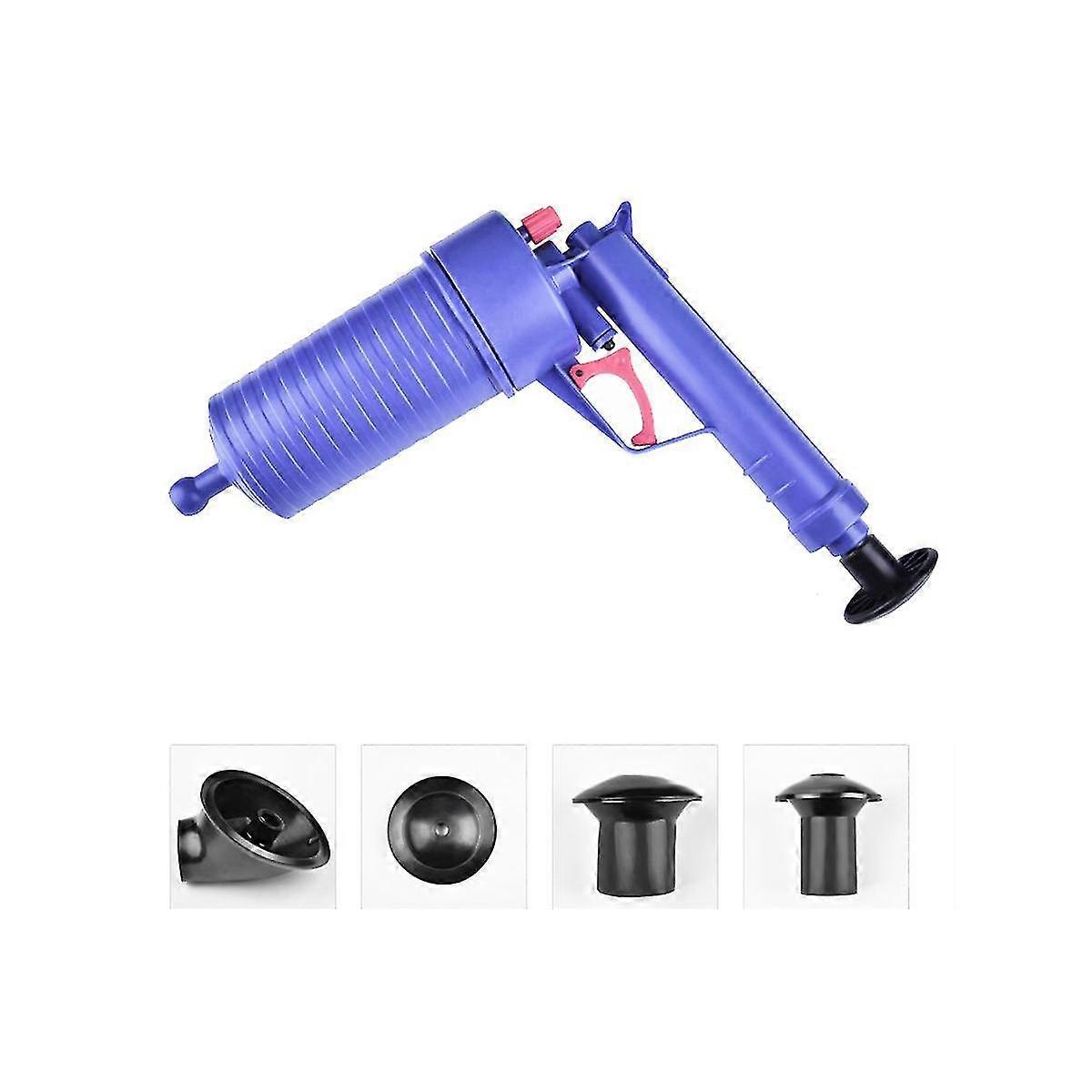 Toilet Plunger, Drain Clog Remover With 4 Sized Suckers, High Pressure Air Drain Sink Plunger, Tub