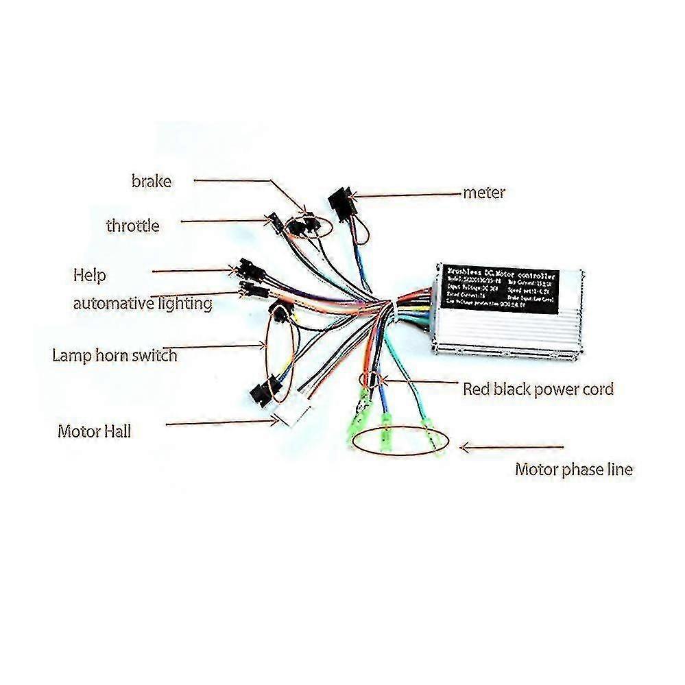 1 Pcs 36v 17a 250w 350w Motor Controller E-bike Brushless Speed Controller And S866 Lcd Display,con