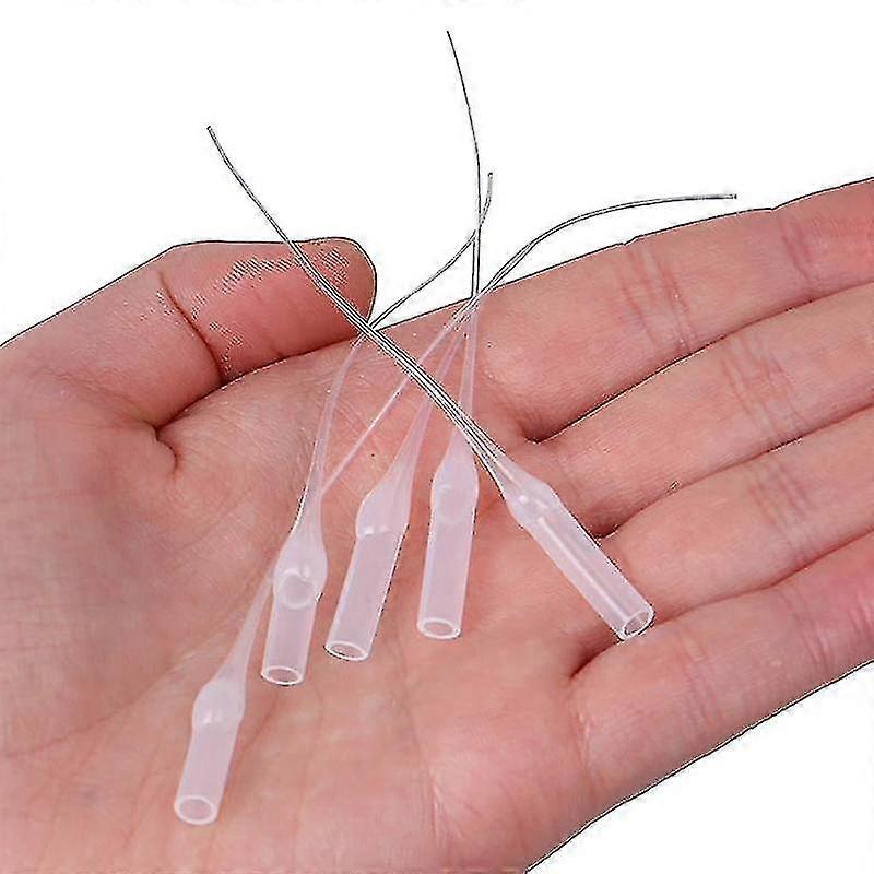 100pcs / lot Pipette Mikrospitzen für Kunststoff Kleber Flasche Kleber Extender Präzision Applikator Labor Dispensing Pipette