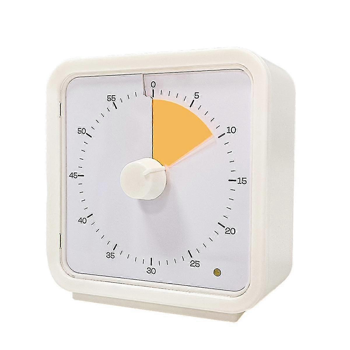 60-Minute Visual Timer for Kids, Time Management Tool Study Classroom Timer, Pomodoro Timer with Silent Operation Yellow