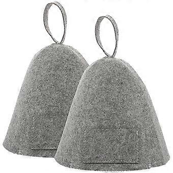 2pcs Women Sauna Hat Felt Bathing Hat Breathable Shower Hat Bathroom Sauna Caps-ZZY