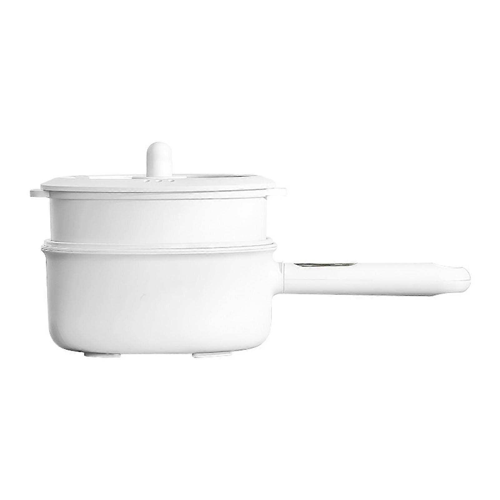 Pentola calda elettrica multifunzione portatile 2.5L Studenti Pentola elettrica per friggere con piroscafo per dormitorio Ufficio