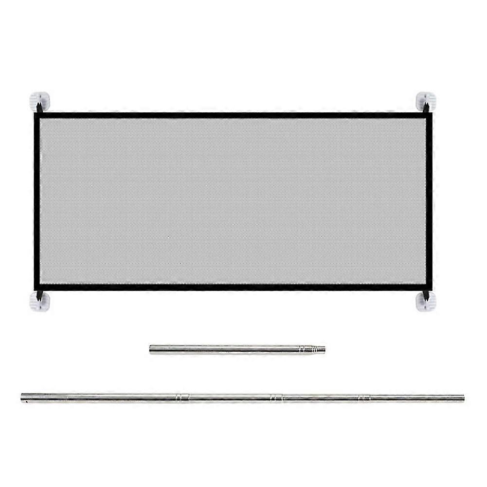 Dog Safety Gate - Mesh - Portable - Foldable - Set Up Anywhere - 180 X 72cm Black