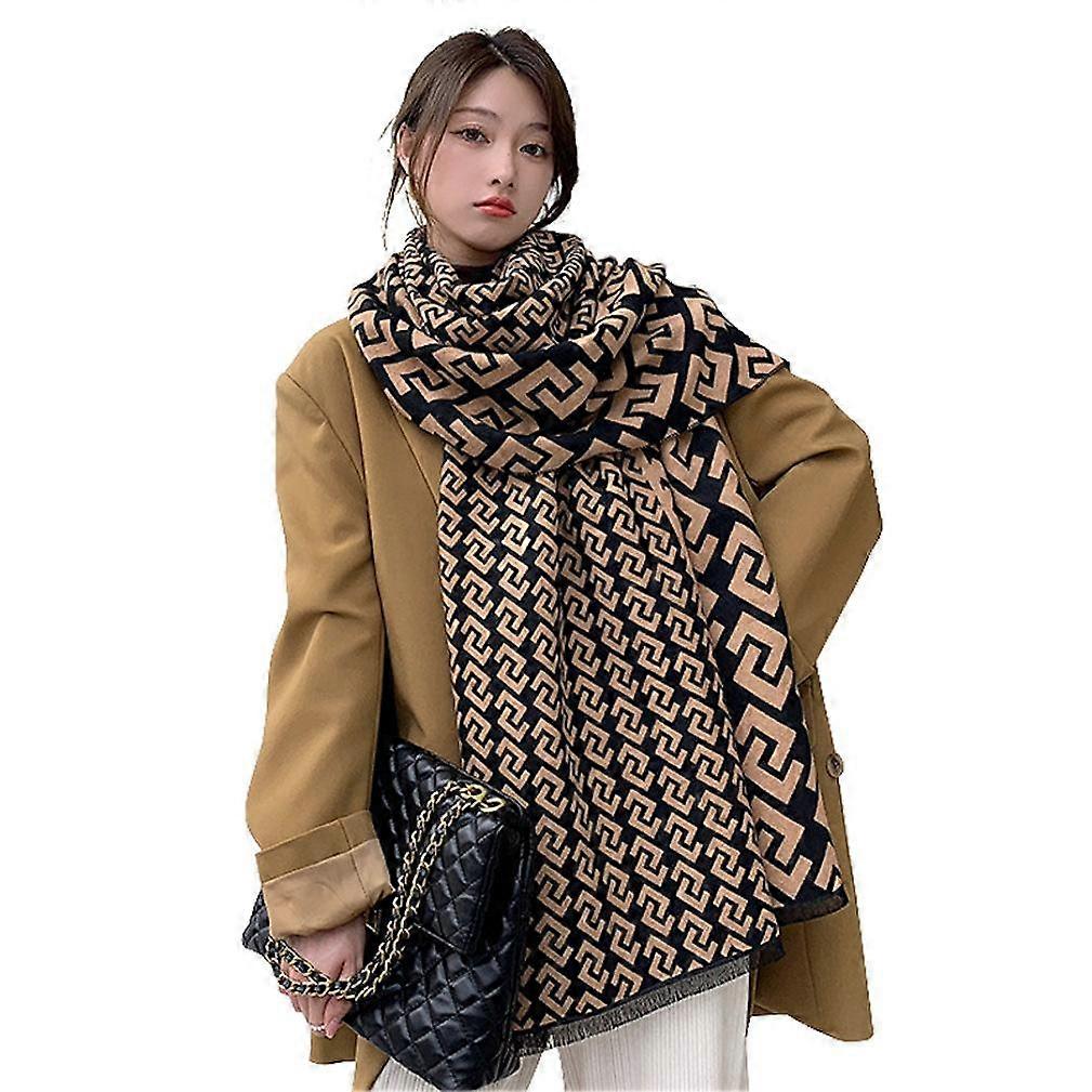 Elegant Warm Scarf Winter Shawl Wrap with Tassel for Lady