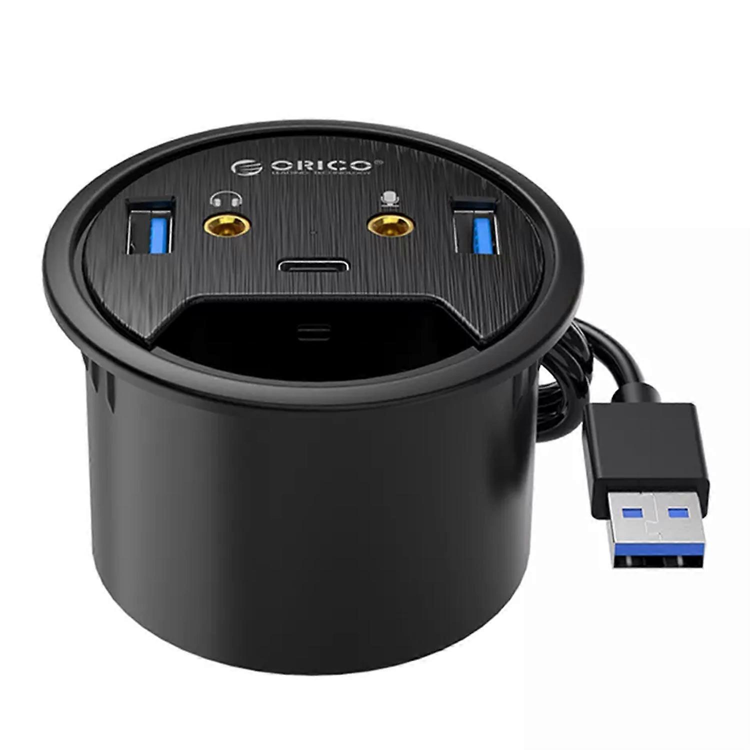 ORICO Desktop Grommet USB 3.0 HUB Type-C Audio Desk Mount Adapter Dongle Splitter Power Table Mounting Adapter